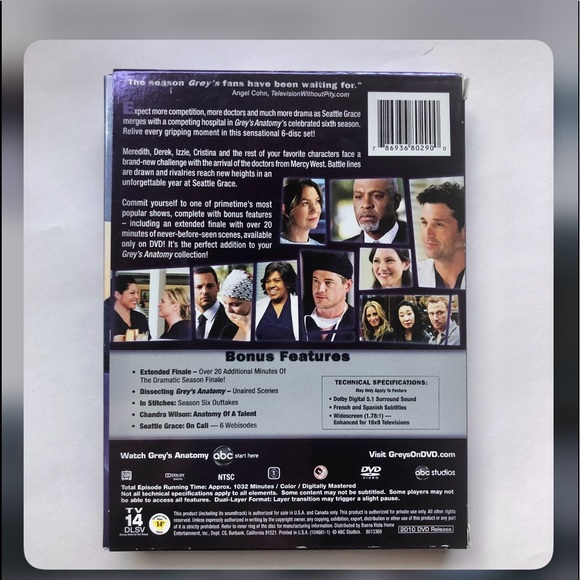 Grey’s Anatomy Season Six dvd BoxSet - Picture 2 of 8